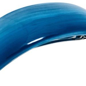 Blue curved powerful grip fiber fluffy hairpin